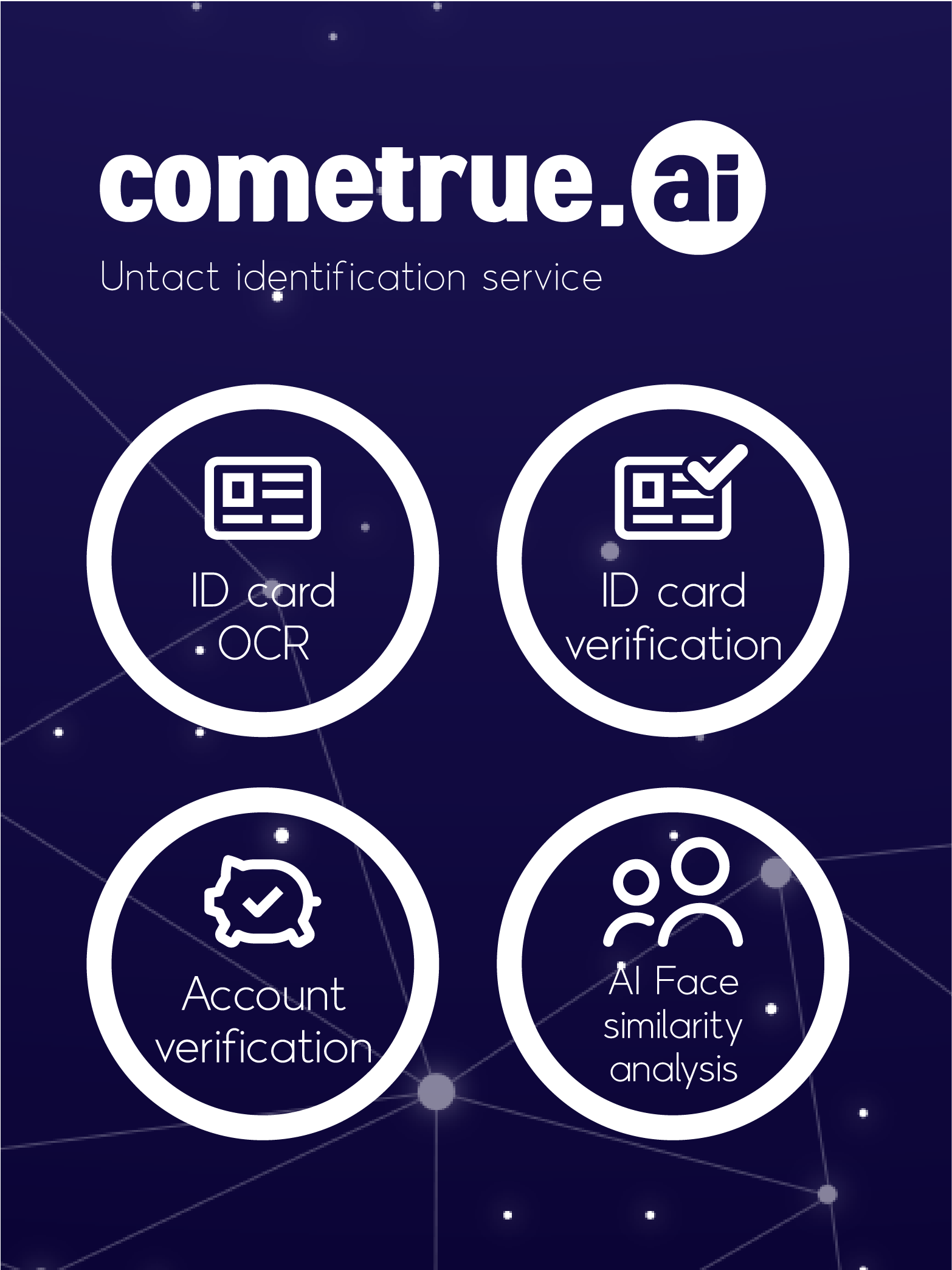 AI FACE RECOGNITION IMAGE PROCESSING EKYC AISEE AIDEE TEXTPROCESSING CLOUD COMETRUE.AI PLATFORM, Home_en, cometrue.ai